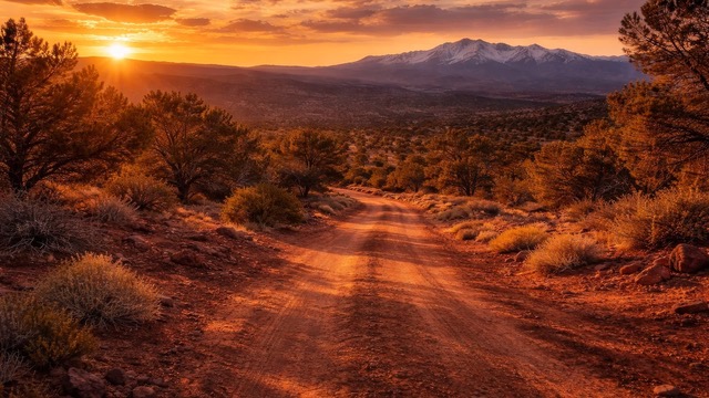 RV parked in red rock landscape near Canyonlands Basecamp